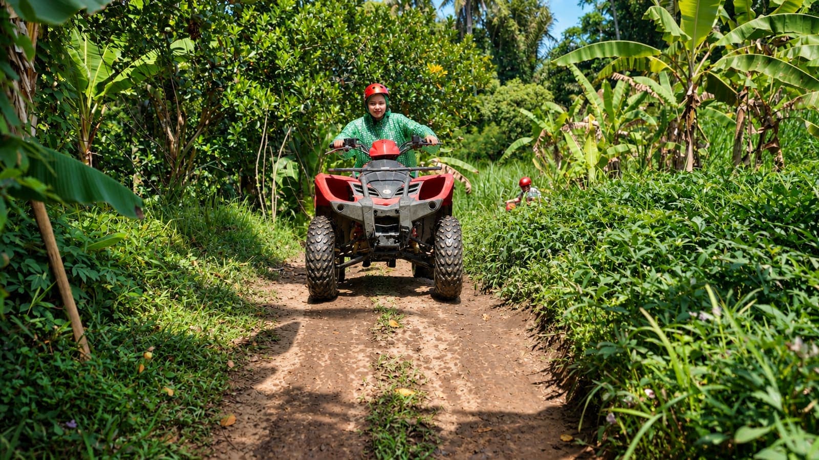 ATV ride through a jungle trail